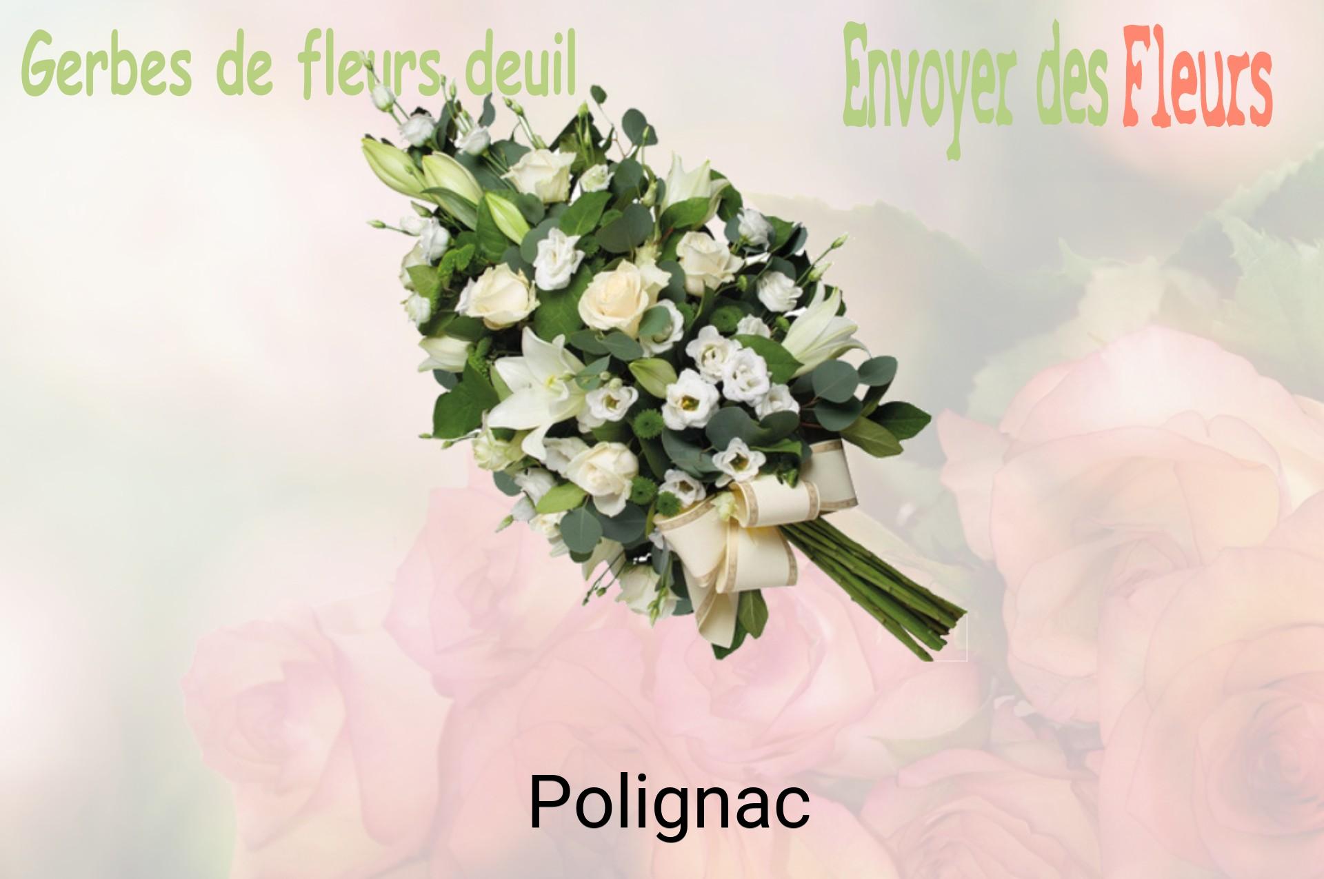 Gerbe de fleurs de deuil livrée à Polignac